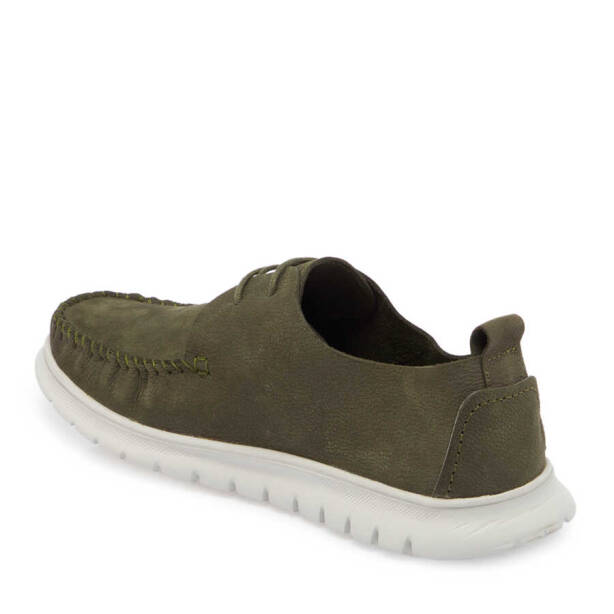 Haki Nubuk Deri Erkek Casual Ayakkabı - E24I1AY56757-G98 - 2