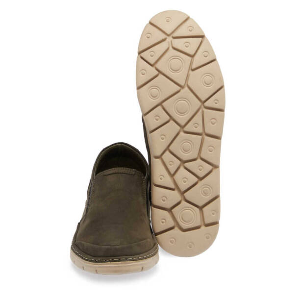 Haki Nubuk Deri Erkek Casual Ayakkabı - E24I1AY56762-G98 - 4