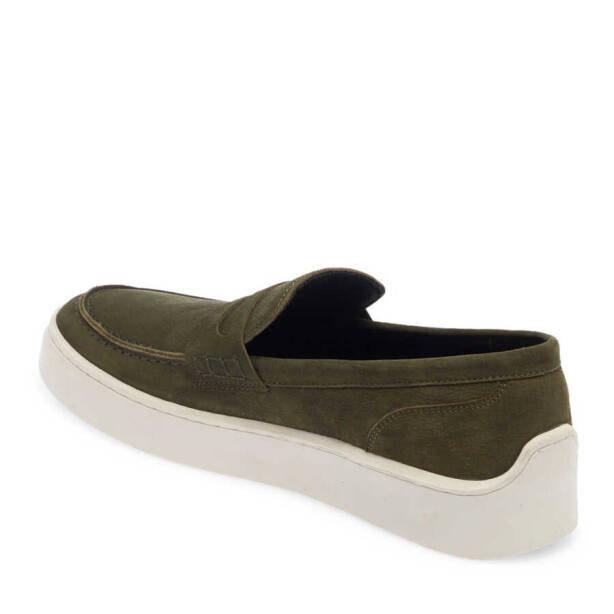 Haki Nubuk Deri Erkek Loafer - E24I1AY56746-G98 - 2