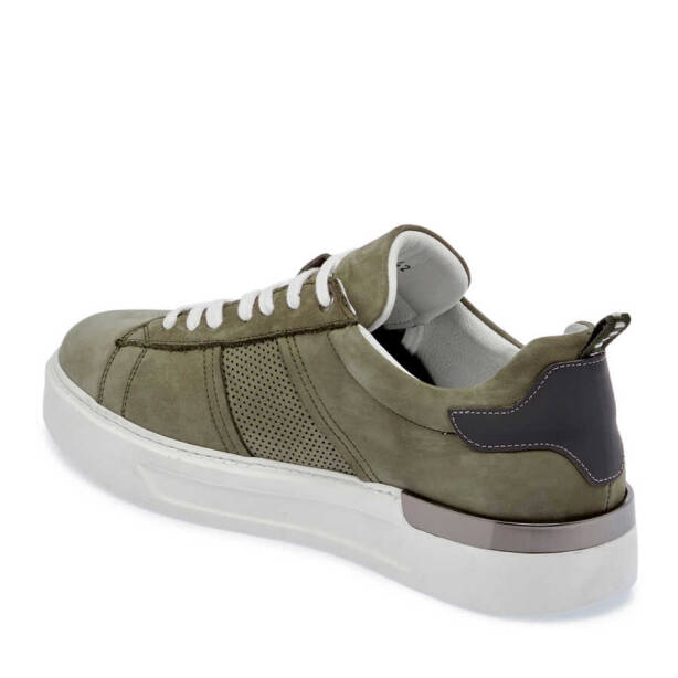 Haki Nubuk Deri Erkek Sneaker - E24I1AY56638-G98 - 2