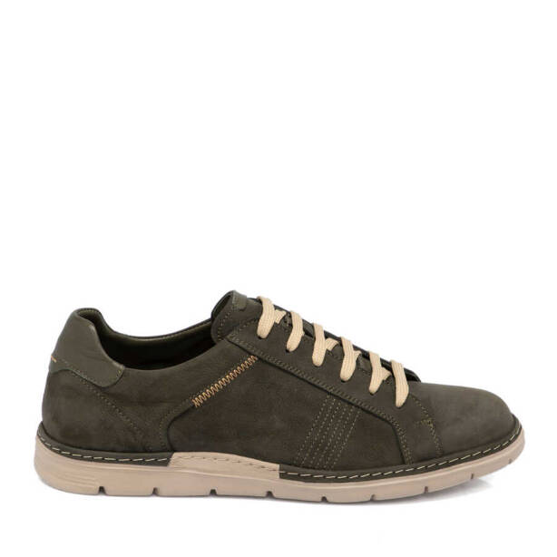 Haki Nubuk Deri Erkek Sneaker - E24I1AY56777-G98 - 3