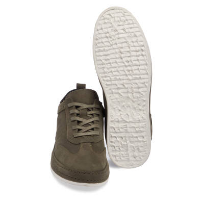 Haki Nubuk Deri Erkek Sneaker - E24I1AY56829-G98 - 4
