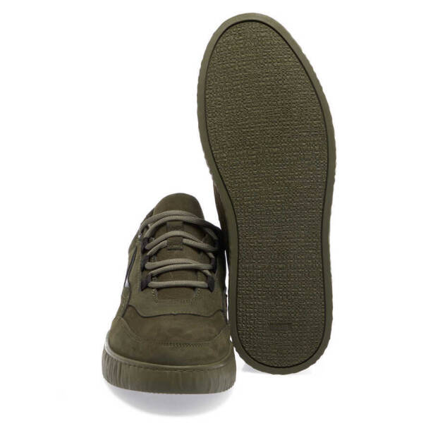 Haki Nubuk Deri Erkek Sneaker - E24I1AY56900-G98 - 4