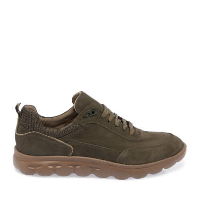 Haki Nubuk Deri Erkek Sneaker - E24I1AY56904-G98 - 3