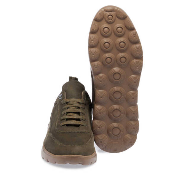 Haki Nubuk Deri Erkek Sneaker - E24I1AY56904-G98 - 4