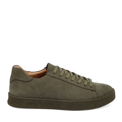 Haki Nubuk Deri Erkek Sneaker - E24I1AY56907-G98 - 3
