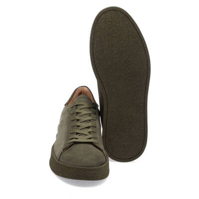Haki Nubuk Deri Erkek Sneaker - E24I1AY56907-G98 - 4