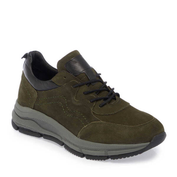 Haki Hakiki Nubuk Deri Erkek Sneaker - E24S1AY56982-G98 - 2