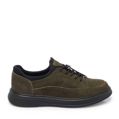 Haki Nubuk Deri Erkek Sneaker - E25I1AY57281-G98 - 3