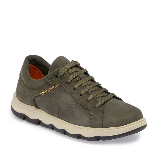 Haki Nubuk Deri Erkek Sneaker - E25S1AY57428-G98 - 1