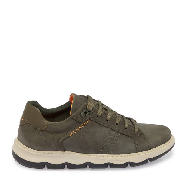 Haki Hakiki Nubuk Deri Erkek Sneaker - E25S1AY57428-G98 