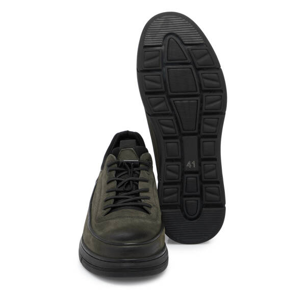 Haki Nubuk Deri Erkek Sneaker - E25S1AY57442-G98 - 4