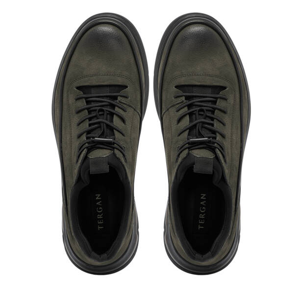 Haki Nubuk Deri Erkek Sneaker - E25S1AY57442-G98 - 5