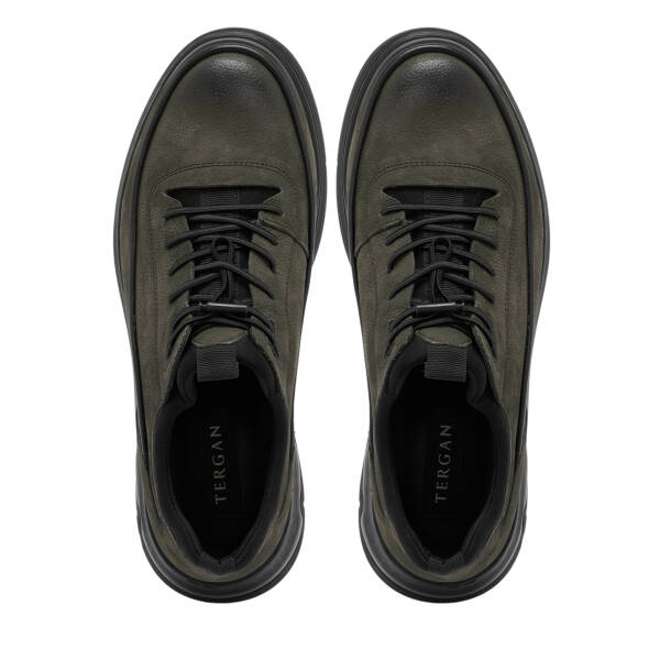 Haki Nubuk Deri Erkek Sneaker - E25S1AY57442-G98 - 5