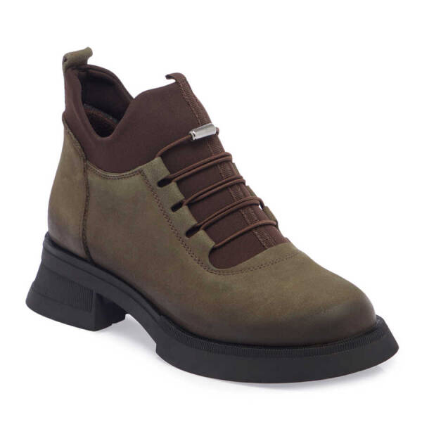 Haki Nubuk Deri Kadın Casual Bot - K23K1BT66960-G98 - 1