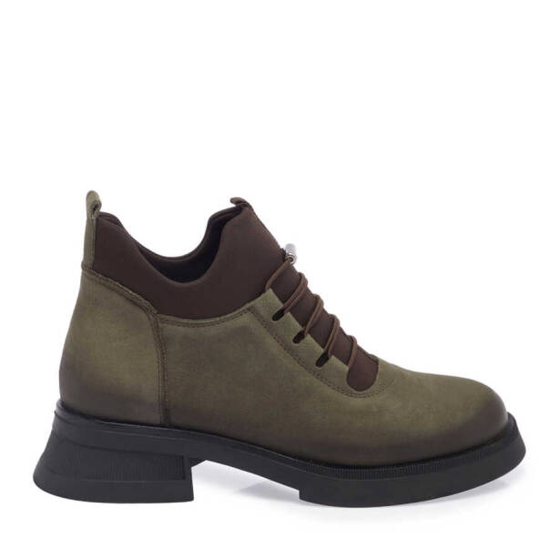 Haki Nubuk Deri Kadın Casual Bot - K23K1BT66960-G98 - Tergan