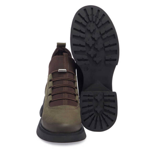 Haki Nubuk Deri Kadın Casual Bot - K23K1BT66960-G98 - 4