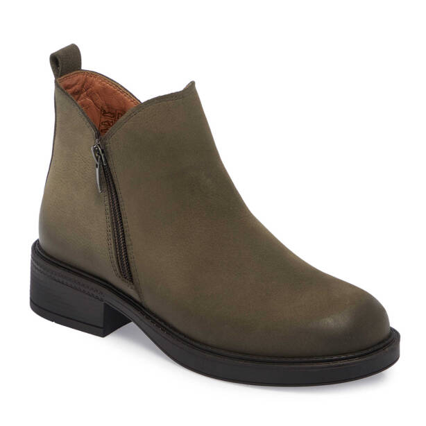 Haki Nubuk Deri Kadın Casual Bot - K24K1BT67508-G98 - 1