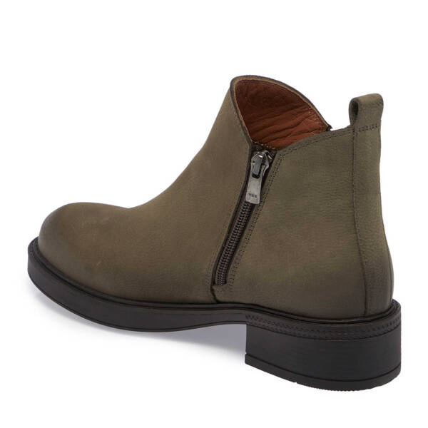 Haki Nubuk Deri Kadın Casual Bot - K24K1BT67508-G98 - 2