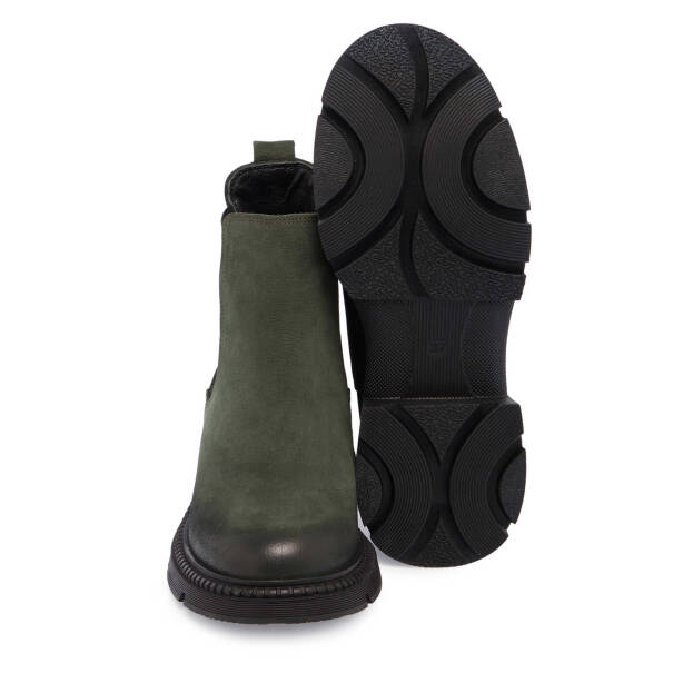 Haki Nubuk Deri Kadın Casual Bot - K24K1BT67509-G98 - Tergan