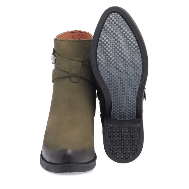 Haki Nubuk Deri Kadın Casual Bot - K24K1BT67510-G98 - 4