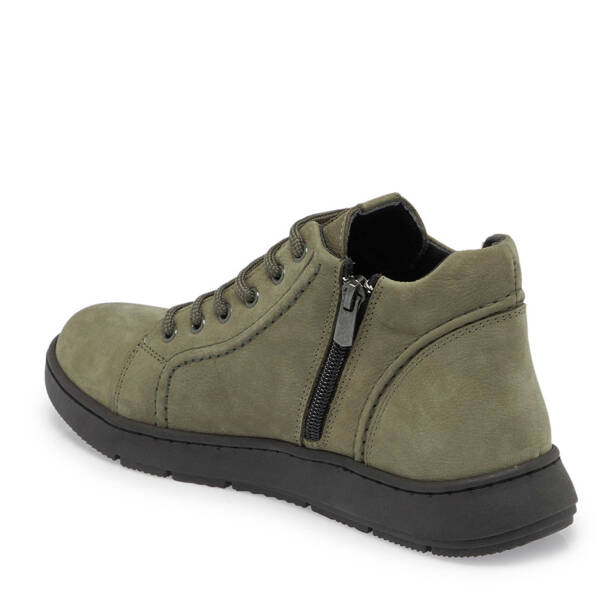 Haki Nubuk Deri Kadın Casual Bot - K24K1BT67633-G98 - Tergan