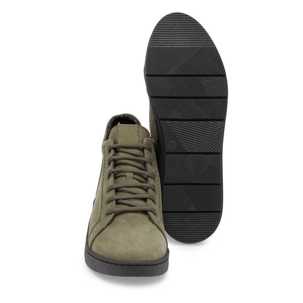 Haki Nubuk Deri Kadın Casual Bot - K24K1BT67633-G98 - 4