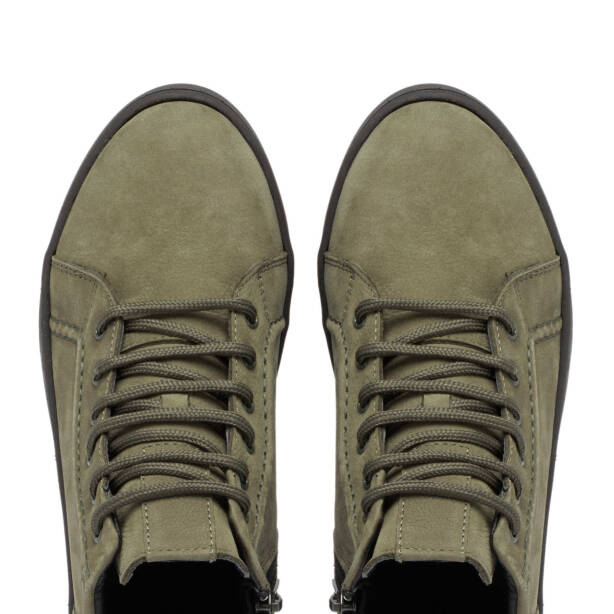 Haki Nubuk Deri Kadın Casual Bot - K24K1BT67633-G98 - Tergan