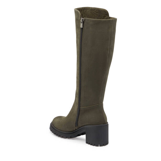 Haki Nubuk Deri Kadın Casual Çizme - K24K1CM67584-G98 - Tergan