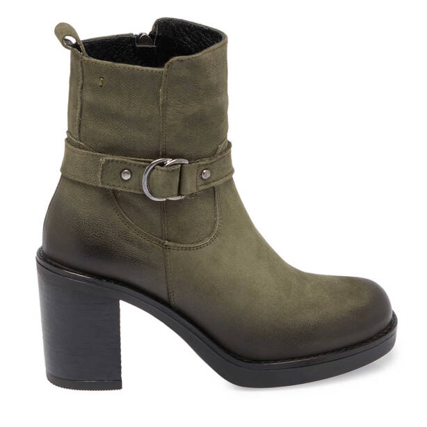 Haki Nubuk Deri Kadın Klasik Bot - K24K1BT67653-G98 - Tergan