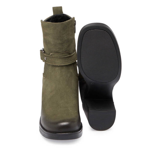 Haki Nubuk Deri Kadın Klasik Bot - K24K1BT67653-G98 - Tergan