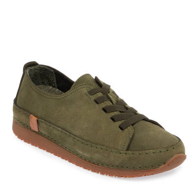 Haki Nubuk Deri Kadın Sneaker - K24I1AY67268-G98 