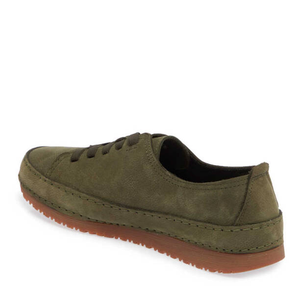 Haki Hakiki Nubuk Deri Kadın Sneaker - K24I1AY67268-G98 - 3