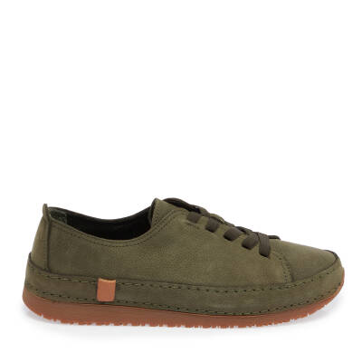 Haki Nubuk Deri Kadın Sneaker - K24I1AY67268-G98 - 3
