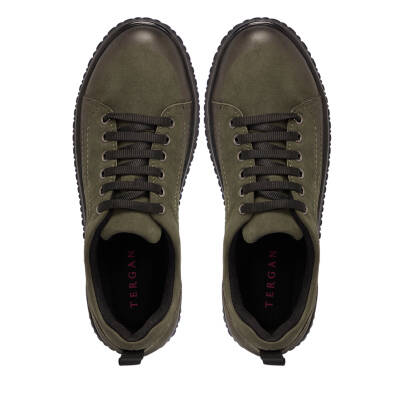 Haki Nubuk Deri Kadın Sneaker - K24S1AY67657-G98 - 5