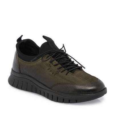 Haki Nubuk Deri Kadın Sneaker - K24S1AY67658-H48 