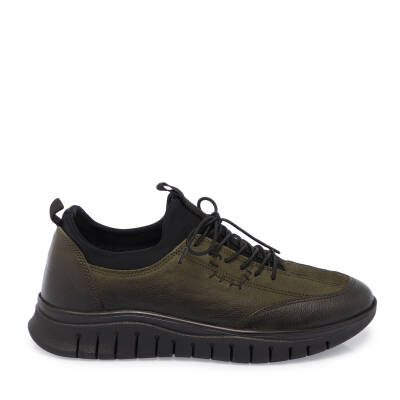 Haki Nubuk Deri Kadın Sneaker - K24S1AY67658-H48 - 3