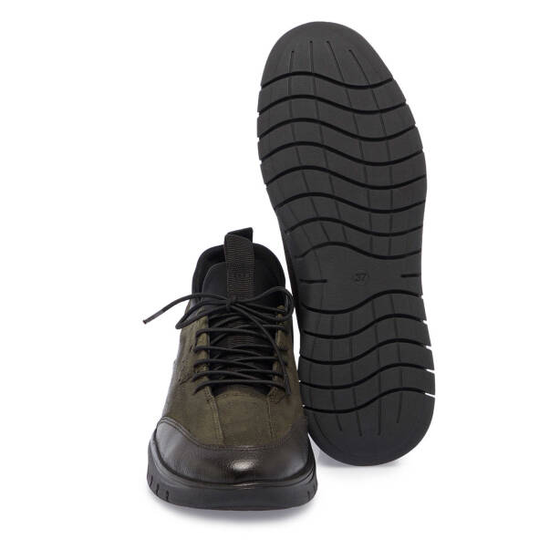 Haki Nubuk Deri Kadın Sneaker - K24S1AY67658-H48 - Tergan