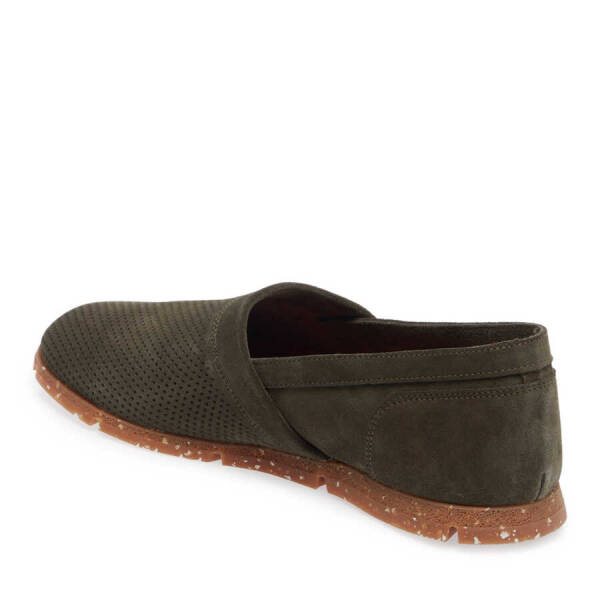 Haki Süet Deri Erkek Loafer - E24I1AY56589-J86 - 2