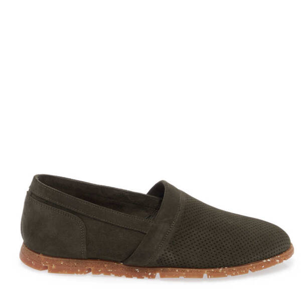 Haki Süet Deri Erkek Loafer - E24I1AY56589-J86 - 3