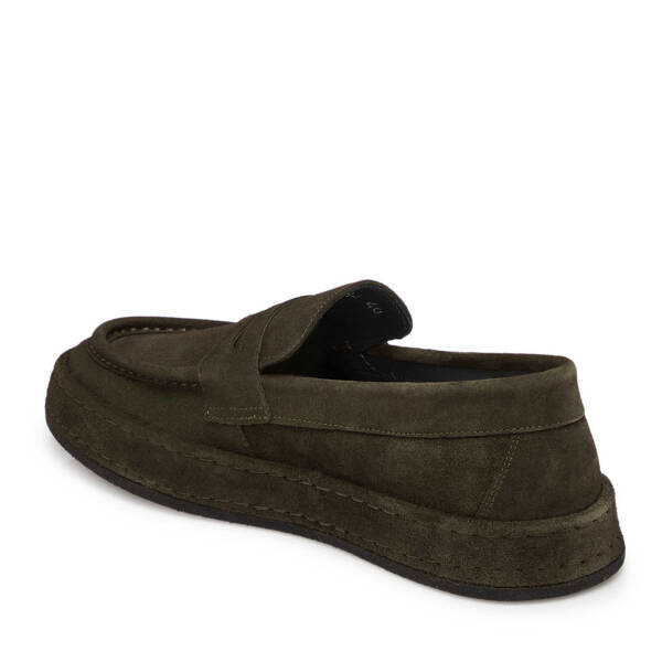 Haki Süet Deri Erkek Loafer - E24S1AY57001-J86 - 2