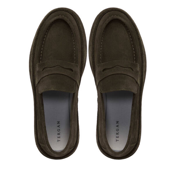 Haki Süet Deri Erkek Loafer - E24S1AY57001-J86 - 5