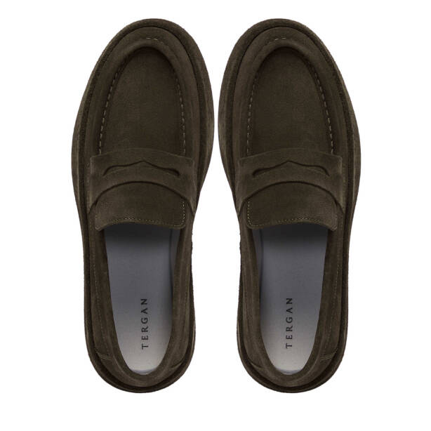 Haki Süet Deri Erkek Loafer - E24S1AY57001-J86 - 5