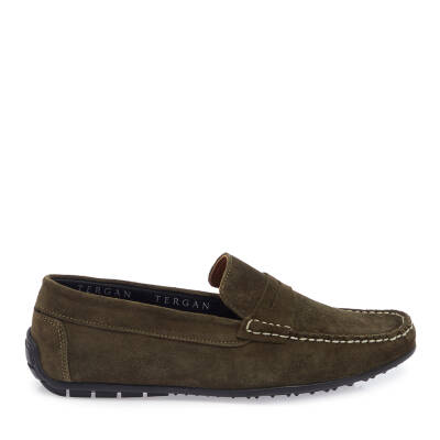 Haki Süet Deri Erkek Loafer - E25I1AY57298-J86 - 3