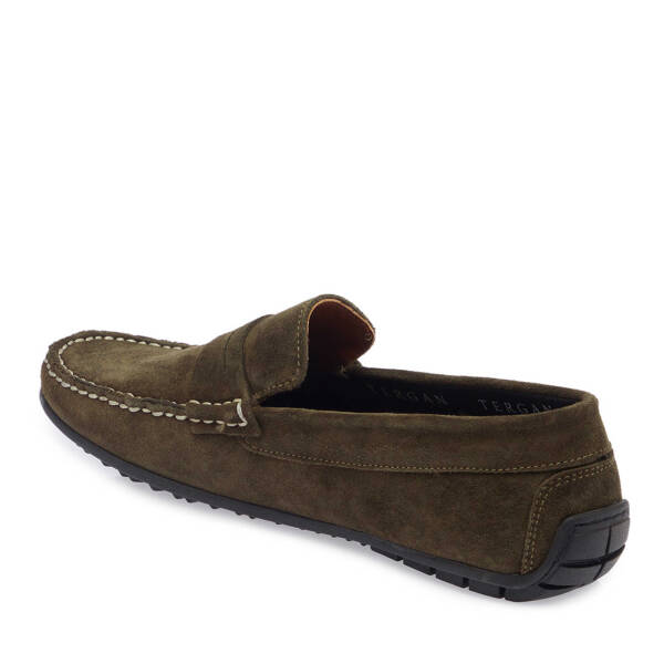 Haki Süet Deri Erkek Loafer - E25I1AY57298-J86 - 2