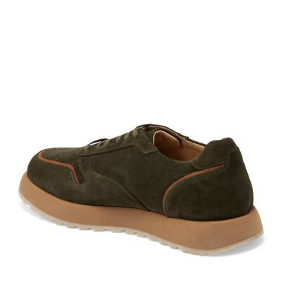 Haki Süet Deri Erkek Sneaker - E24I1AY56723-J86 - 2