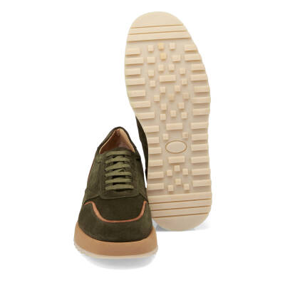 Haki Süet Deri Erkek Sneaker - E24I1AY56723-J86 - 4