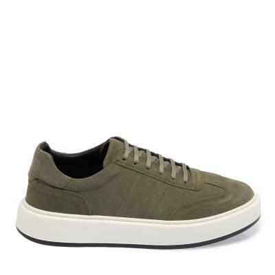 Haki Süet Deri Erkek Sneaker - E24I1AY56805-J86 - 3