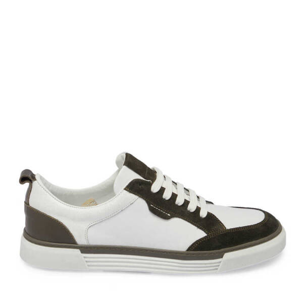 Haki Hakiki Süet Deri Erkek Sneaker - E24I1AY56853-J86 - 1