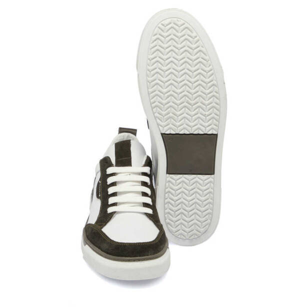 Haki Hakiki Süet Deri Erkek Sneaker - E24I1AY56853-J86 - 4